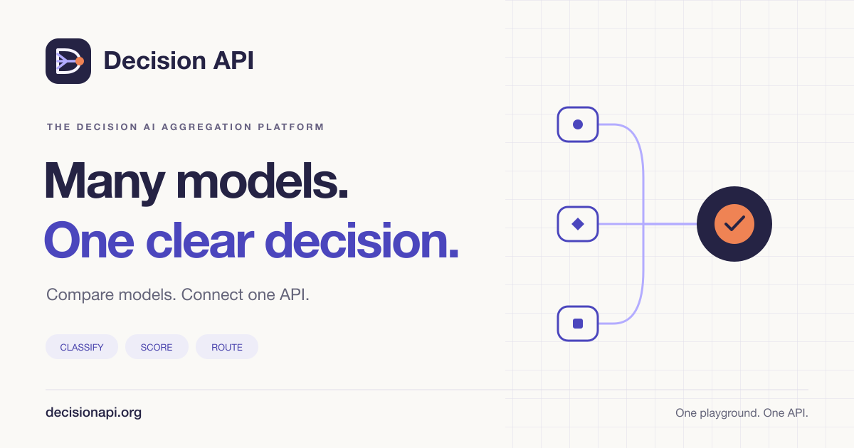 Decision API – compare and call decision models through one API